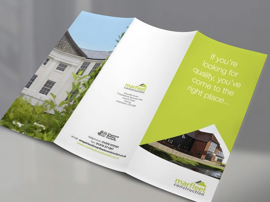 Leaflet design for construction