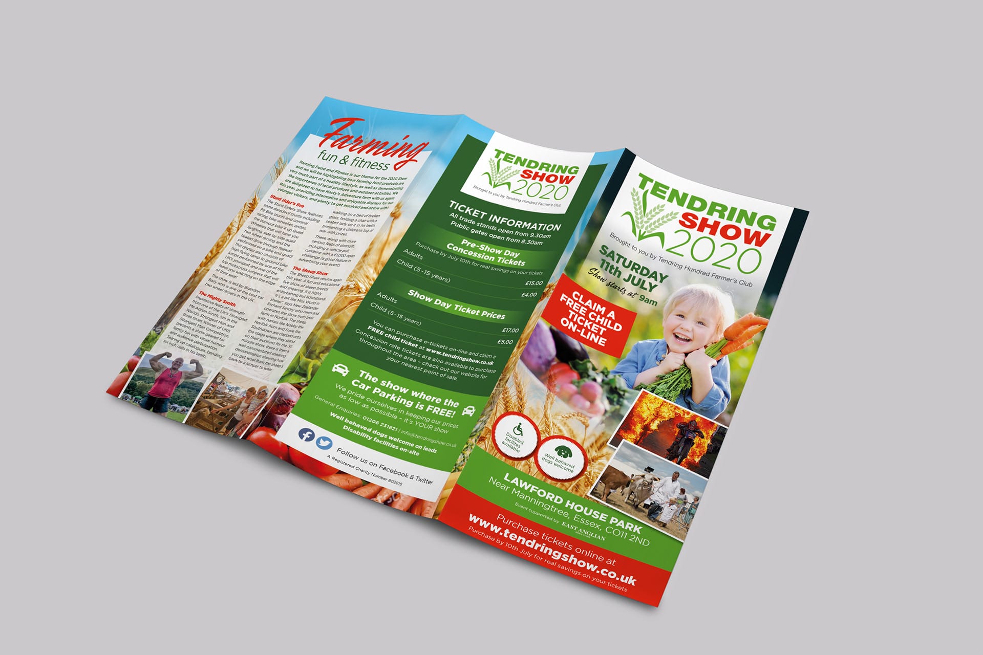Event leaflet design